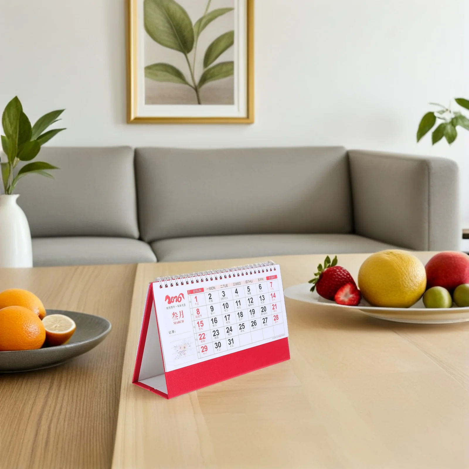 

Китайский настольный календарь 2026, лунный Новый год, год лошади, винтажный ежемесячный флип-планировщик, декор для дома и офиса, ежедневное планирование