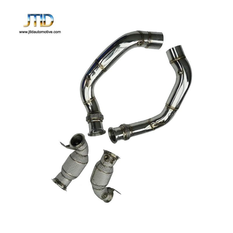 

Half Heat Shield Downpipe For BMW M8 F91 SS304 Stainless Steel Performance Catless Exhaust System