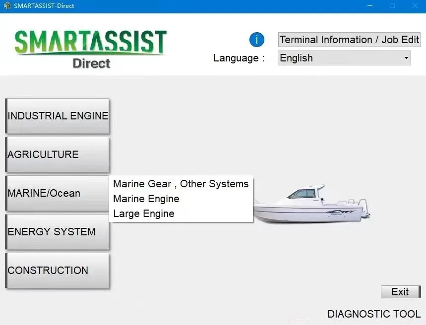 YEDST 1RF022-25003 1983000033 CS9703000000 SMARTASSIST Diagnostic Service Tool for Yanmar Excavator MARINE Diesel EFI Engine