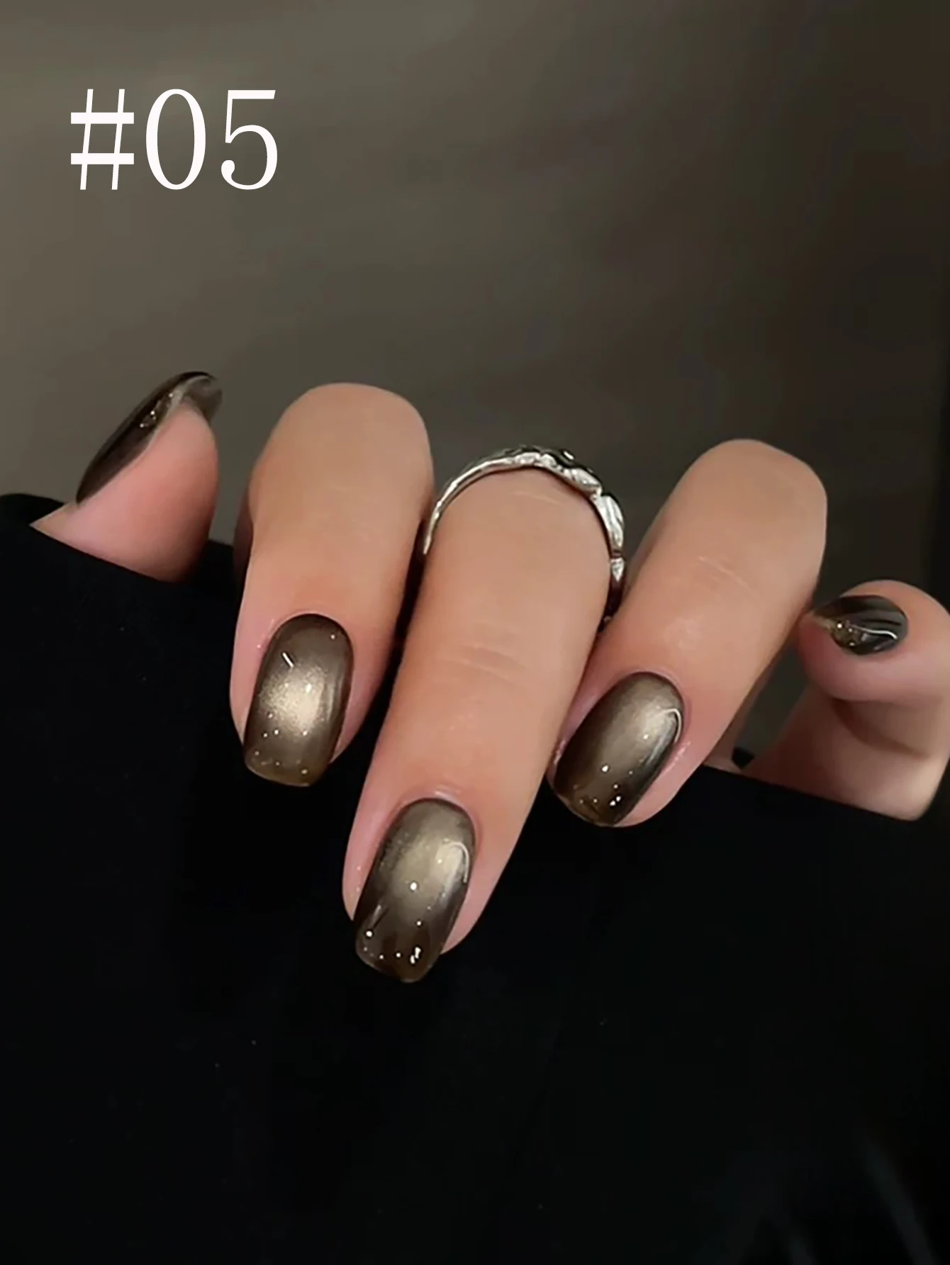 1pcs WS Autumn Winter Nails Black Gold Brown Glass Bead Cat Eye Gel Nail Polish 2026 Whitening Popular Nail Art Nail Supplies