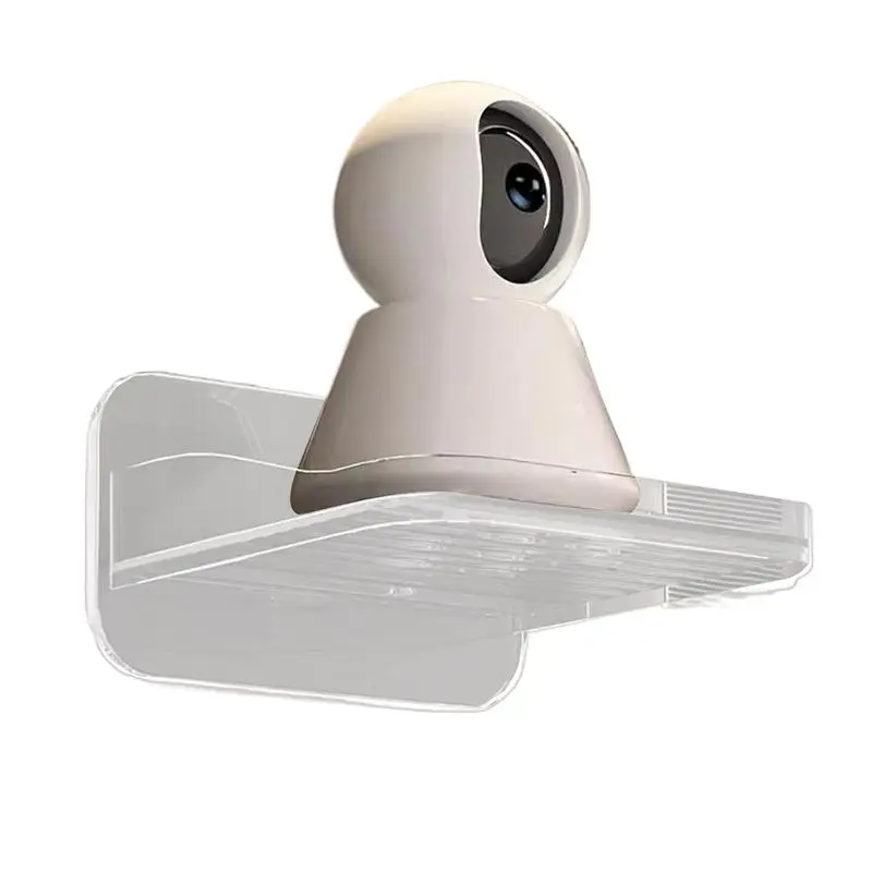 Floating Monitor Holder Shelf Holder Bracketติดผนังลอยผู้ถือกล้องชั้นวางความปลอดภัยไม่มีเจาะชั้นวางของClear