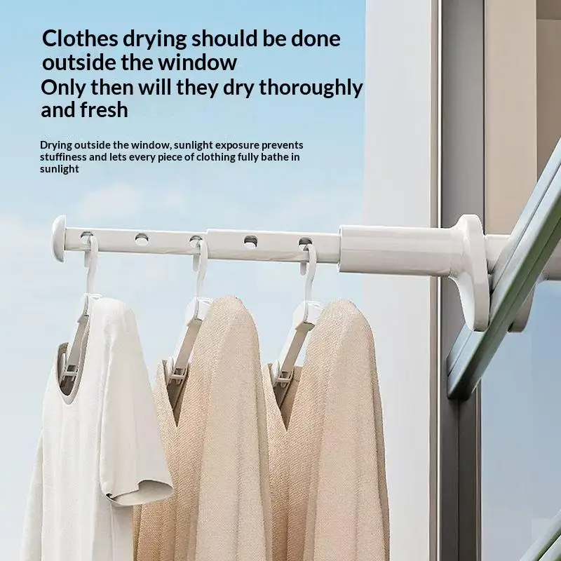 Window Mounted Clothes Drying Rack No Drill Easy: Install Space Saving Small Apartments Balconies Dorms