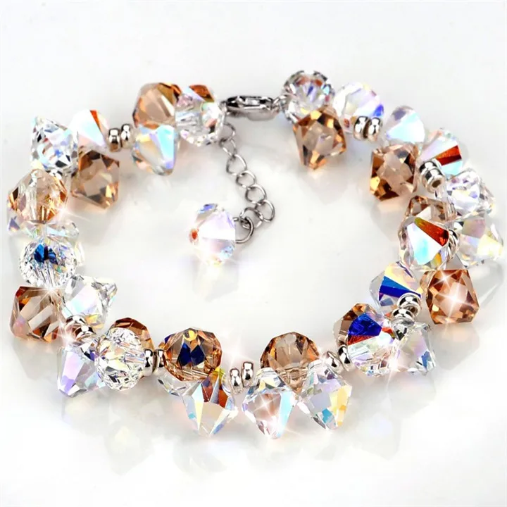 ab color austria crystal bracelet costume statement fashion wrist jewelry luxury cost bijou