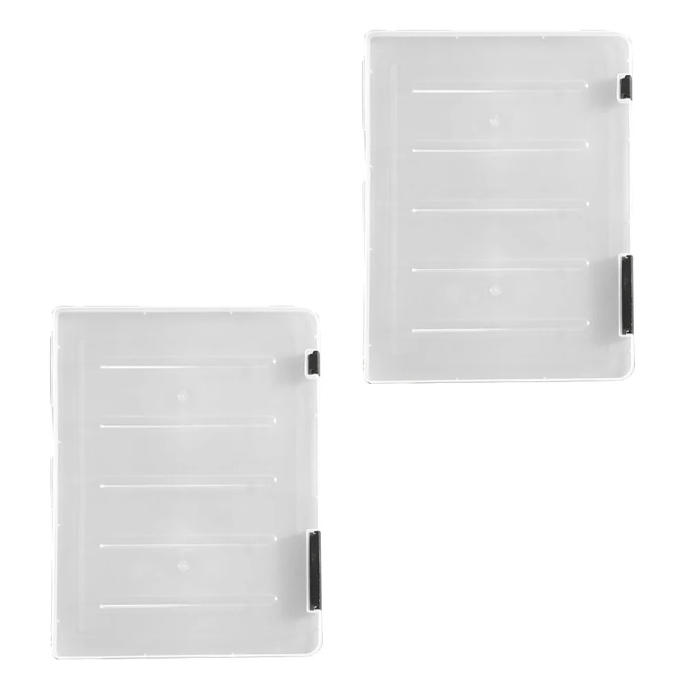 Caja de almacenamiento de archivos, soporte de archivos de plástico, carpeta expandible, documentos escalables, protectores de revistas, contenedor de papeles, 2 uds.