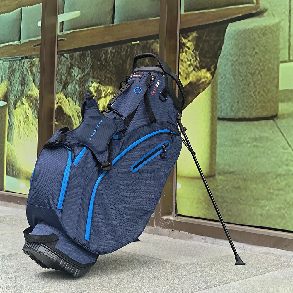 Leichte 14-Fach Golf-Tragetasche, Wasserabweisende Golfschläger-Tragetasche mit Stilvollem Polka-Dot-Muster, Gepolsterte Doppelt Verstellbare Schultergurte – Detail 8