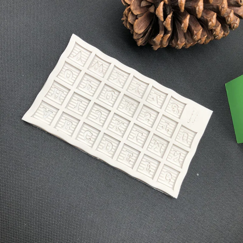 Delicate Letters Alphabet Silicone Biscuit Cake Molds Fondant Cookie Mousse Chocolate Mold DIY Cake Decoration