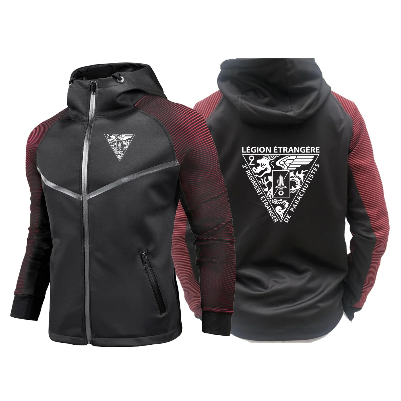 2026 Spring Autumn Zipper Personality Racing Suit Jacket French Foreign Legion Special Forces Armyr Logo Print Mens Leisure Coat