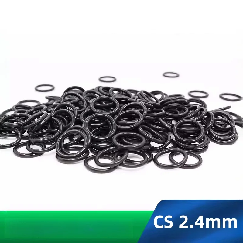 

Custom FKM O-rings CS 2.4mm Fluoroelastomer Gasket Chemicals Oils High-temperature Corrosion Resistance Black