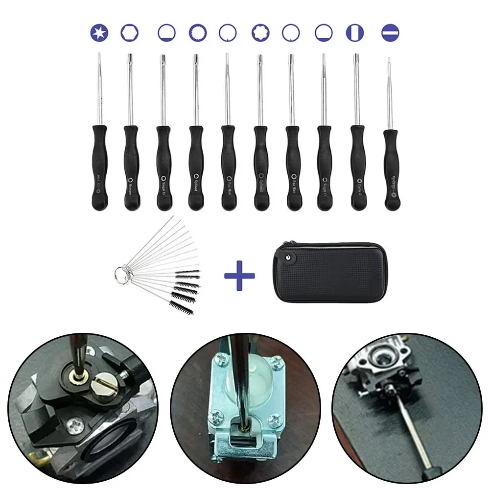 Chave de fenda com aderência confortável para carburador eficaz, manutenção garantida, 15,5 cm, alta qualidade, 10pcs
