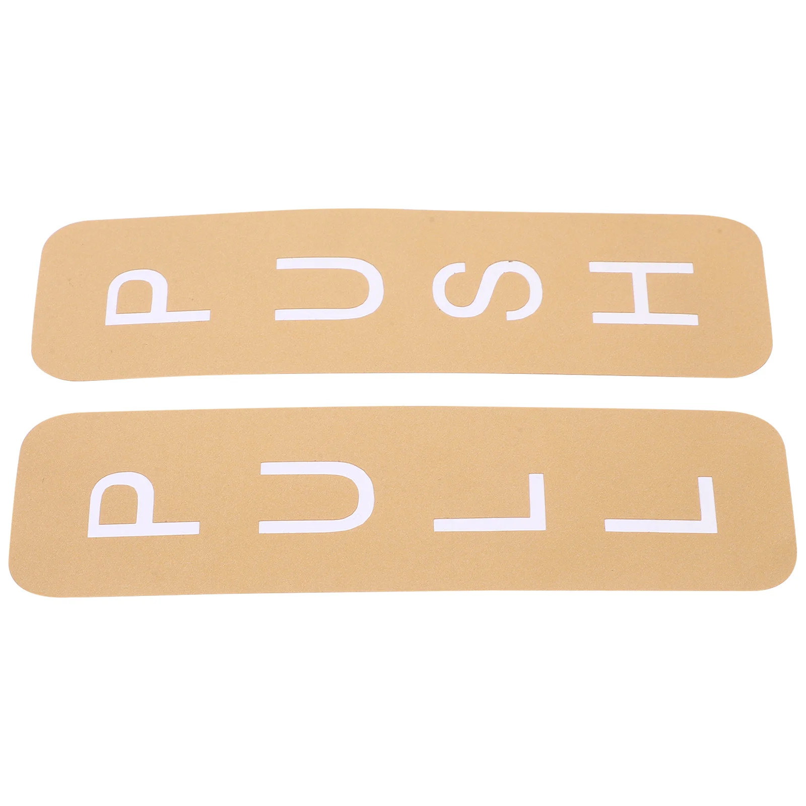 Gold Sliding Door Sticker Push Pull Signs for Glass Doors Sticky Decal Office Nail