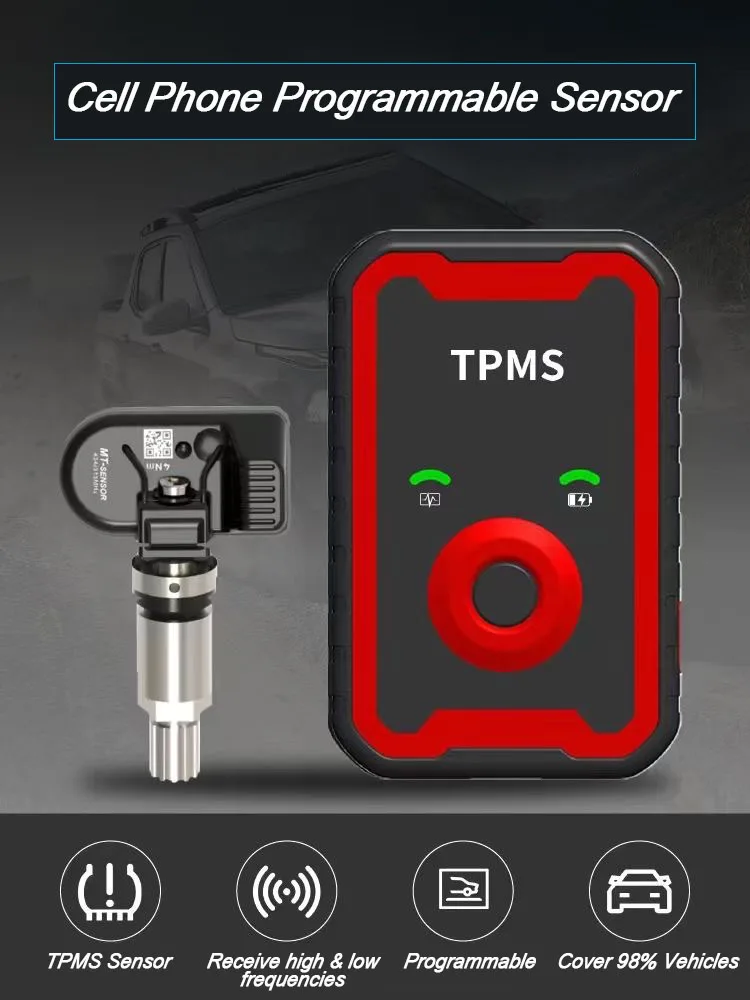 أجهزة استشعار TPMS قابلة للبرمجة 2 في 1 433 ميجا هرتز + 315 ميجا هرتز تدعم البرمجة مع نظام مراقبة ضغط الإطارات للهاتف المحمول #4