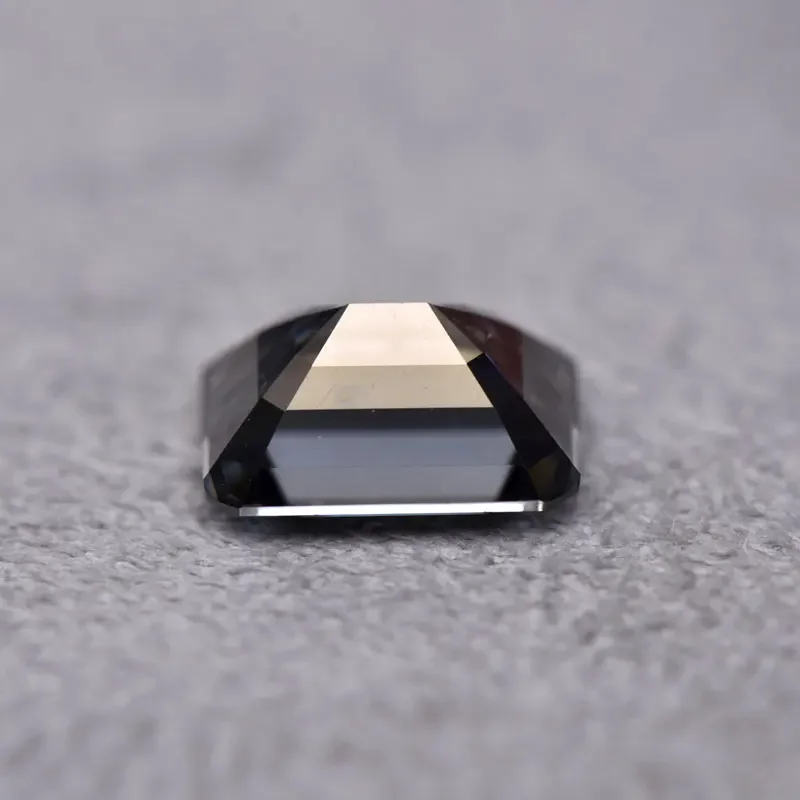 Moissanite Stone Emerald Cut Grey Color Certificate Synthetic Gemstone for Ring Pendant Inlay VVS1 Passed Diamond Tester 2