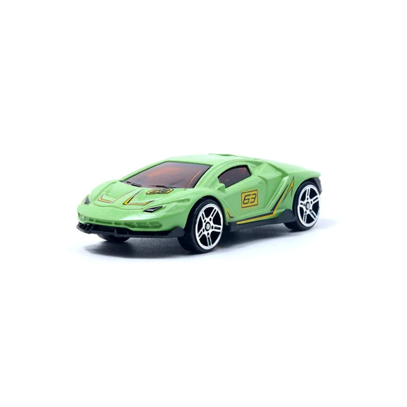 Conjunto de modelo de coche deslizante de aleación 1:64, modelo de coche de juguete para niños, escena, decoración de pastel, adorno, coche deportivo para niños