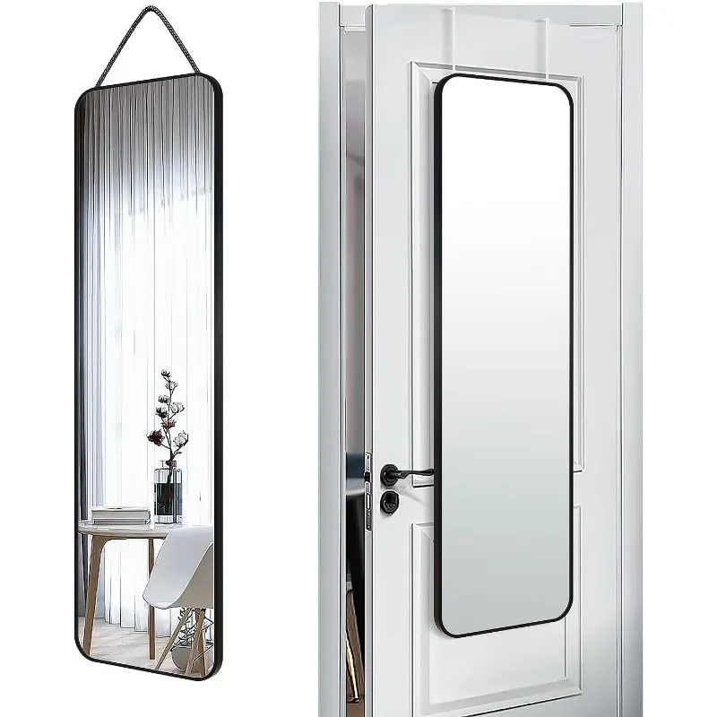 

Зеркало 47x14, длина всего тела, дверная подвесная веревка, настенное прямоугольное зеркало в металлическом каркасе