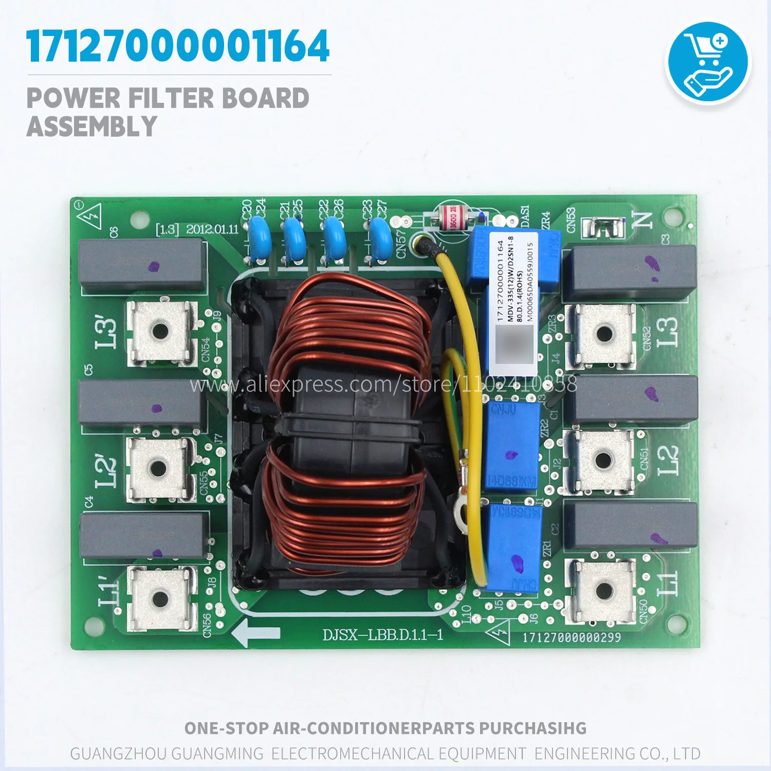 

Плата фильтра питания в сборе 17127000001164 для наружного блока Midea MDV VRF SA-MDV450(16)W/D2CN1-880, запчасти для кондиционеров, HVAC PCB