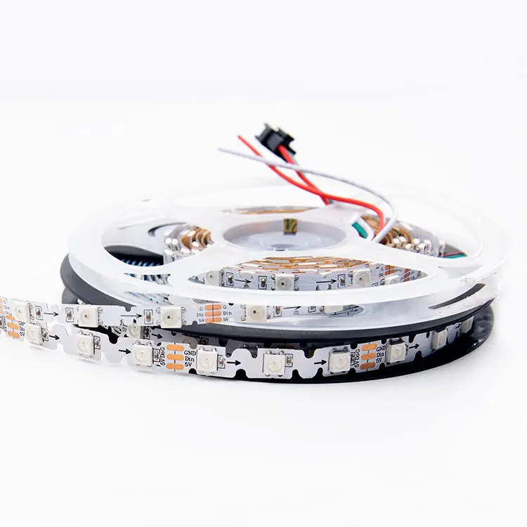 LEDストリップライト,5v ws2812b s,日曜大工用48LED,6mm /60leds,8mm,個別にアドレス指定可能なドリームカラーrgbピクセル