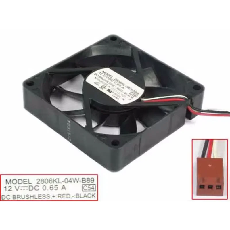 NMB-MAT 2806KL-04W-B89 C54 DC 12V 0.65A 70x70x15mm Server Cooling Fan