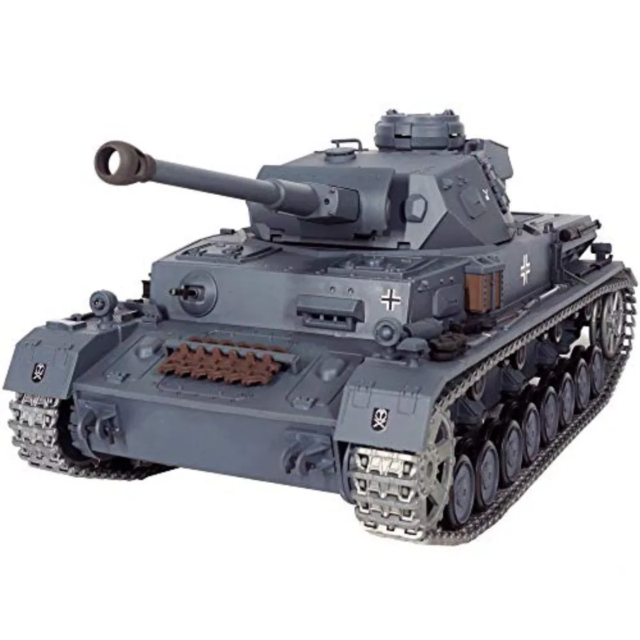 

1/16 2.4GHz Remote Control German Panzerkampfwagen IV Tank Model with 360-Degree Rotating Turret Steel Gear Gearbox 3800mAh NiM