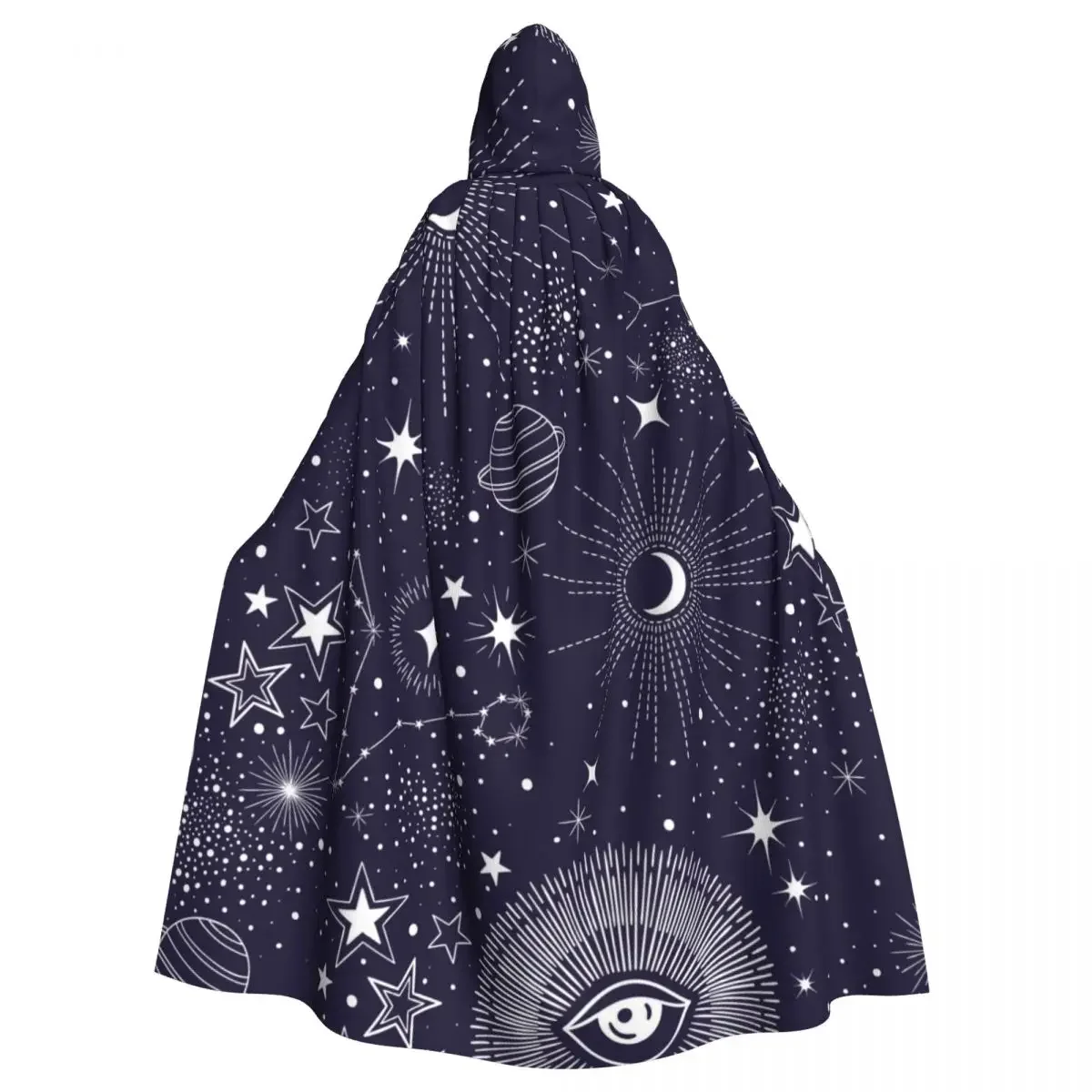 

Party Unisex Witch Cloak ,Vampires Stars Sun Moon Planet And Eyes