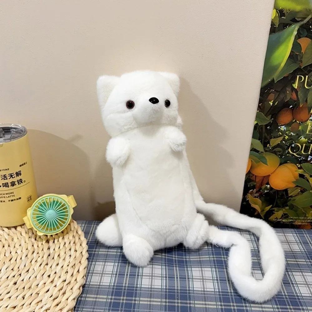Cartoon Standing Otter Crossbody Bag Large-capacity Pencil Case Cute Portable Stuffed Otter Shoulder Bag Students Gifts
