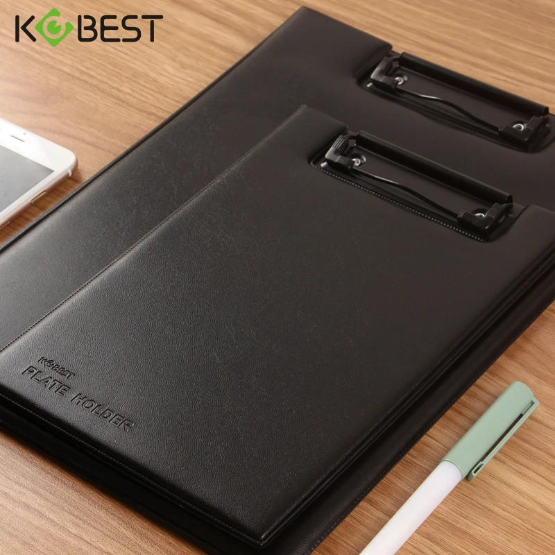 KOBEST A4 Cover Leather Board Clip Students Writing Pad Board Business Office Information Supplies A5 Folder Signature