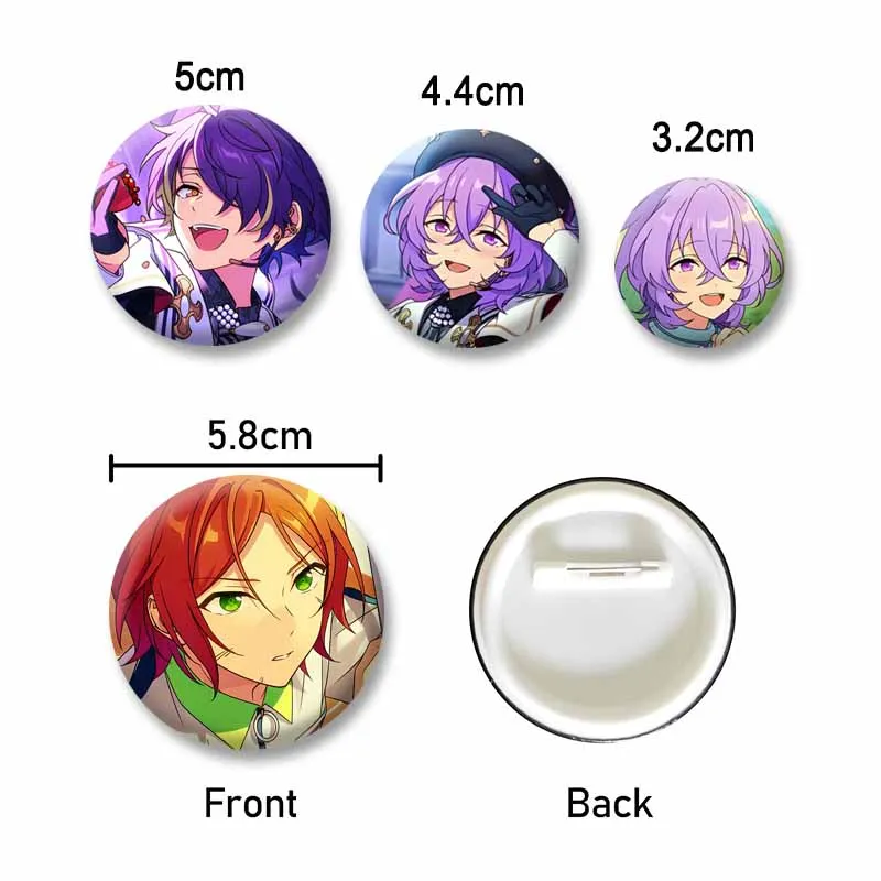 Personalized Game Ensemble Stars Enamel Pins Funny Clothing Bag Shoes Badges Cartoon Character Round Brooch Collectible Jewelry