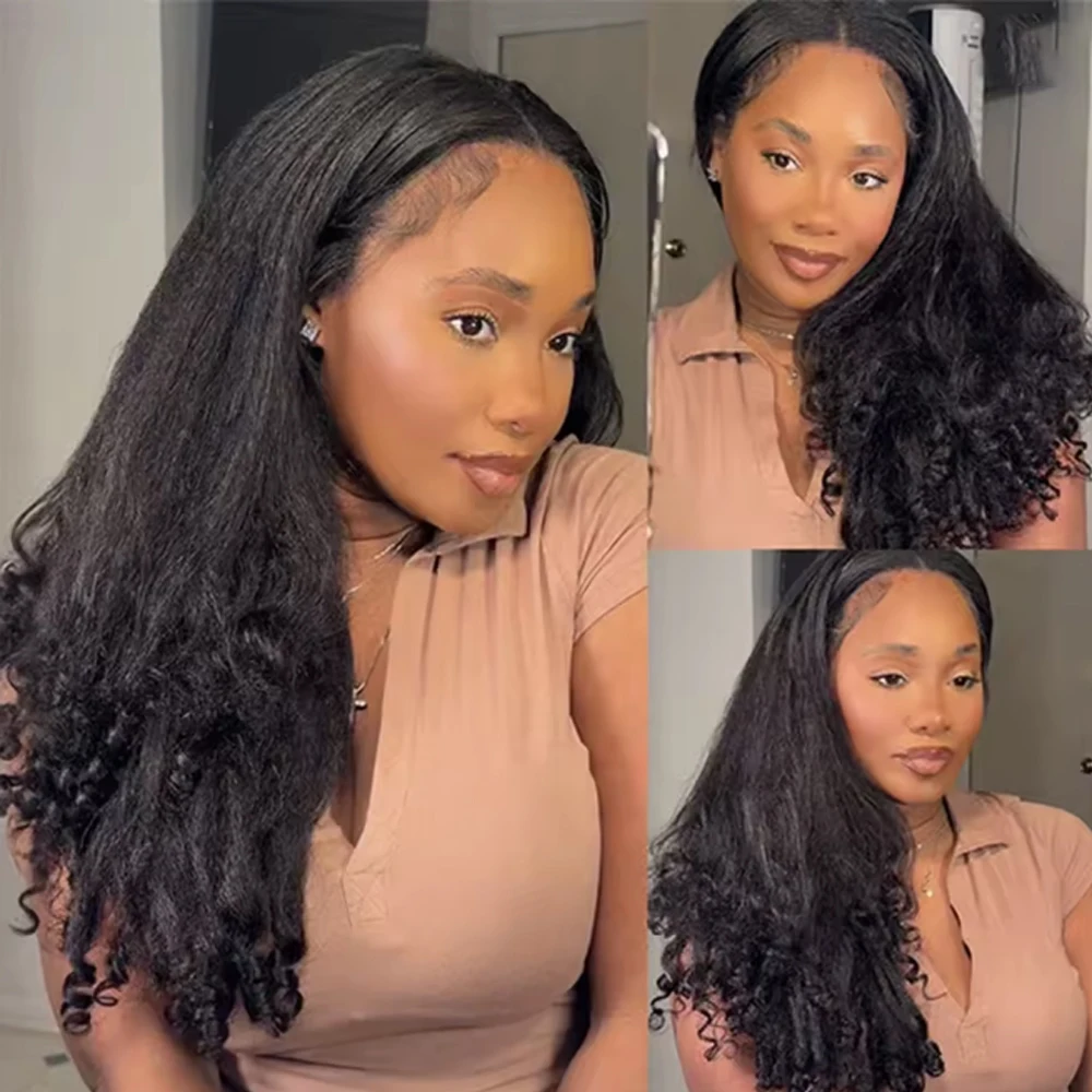 

Синтетический парик V-образной формы: пышный, кудрявый, прямой, в стиле бирманского афро, прямой, с эффектом Yaki, с объемными кудрями и спиральными концами