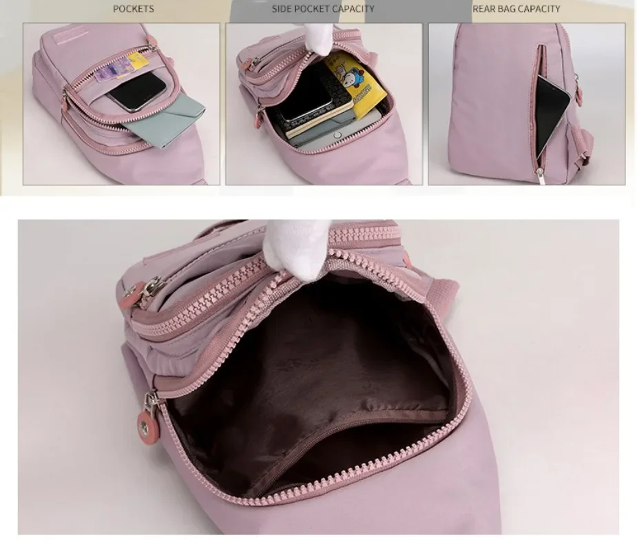 Women Bag Casual Chest Bags New Female Nylon Packs Sling Bag Crossbody Outdoor Sport Shoulder Chest Daily Messenger Pack Bolsa