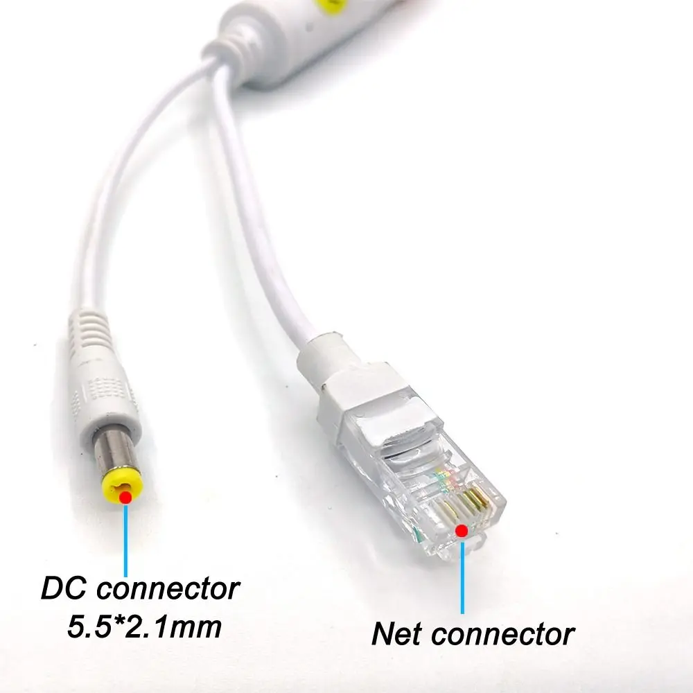 

Portable 48V to 12V POE Spliter IEEE802.3af/at Waterprrof POE Adapter 10/100Mbps POE Cable for Camera Extender