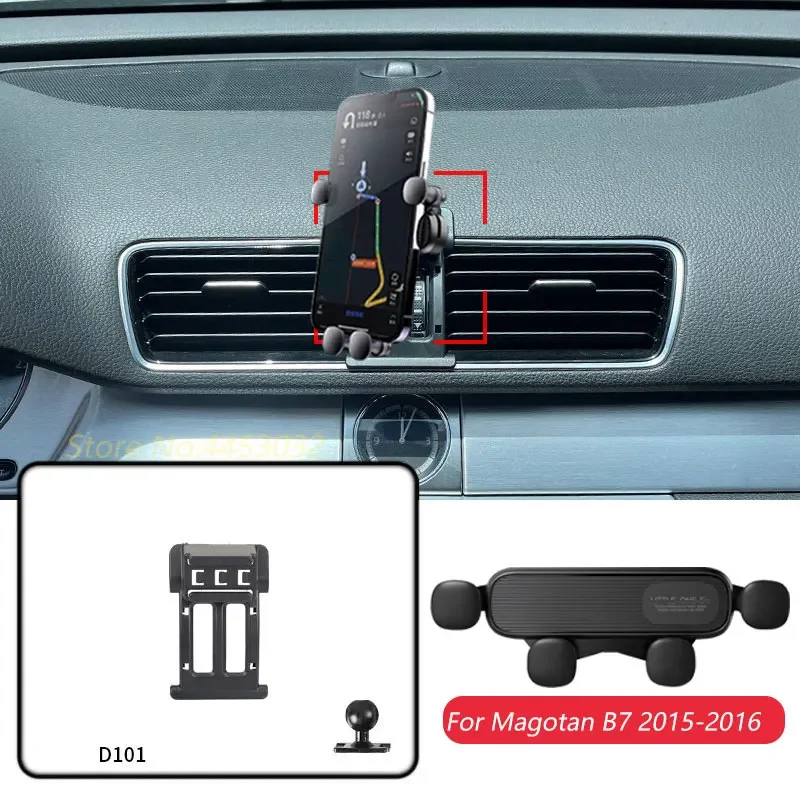 

For Volkswagen Magotan B7 2015-2016 Car Cell Phone Holder Base Air Vent Gravity Navigation Bracket Horizontally Accessories