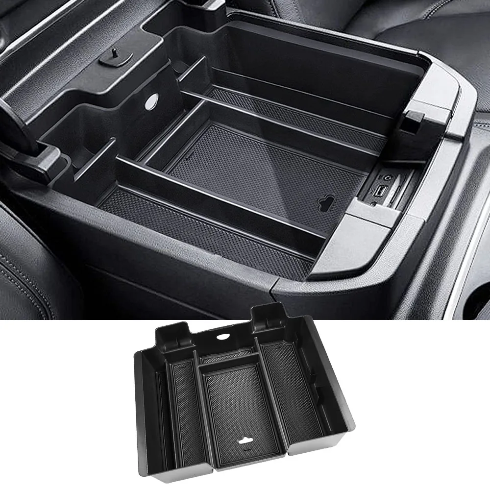 Car Armrest Box Storage Center Console Organizer Container For Chevy Silverado GMC SIERRA 1500 2019+