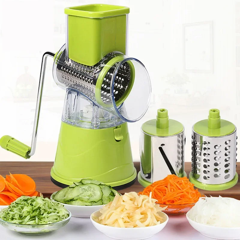 

Manual Rotary Cheese Grater for Vegetable Cutter Potato Slicer Mandoline Multifunctional Vegetable Chopper Kitchen Accessories