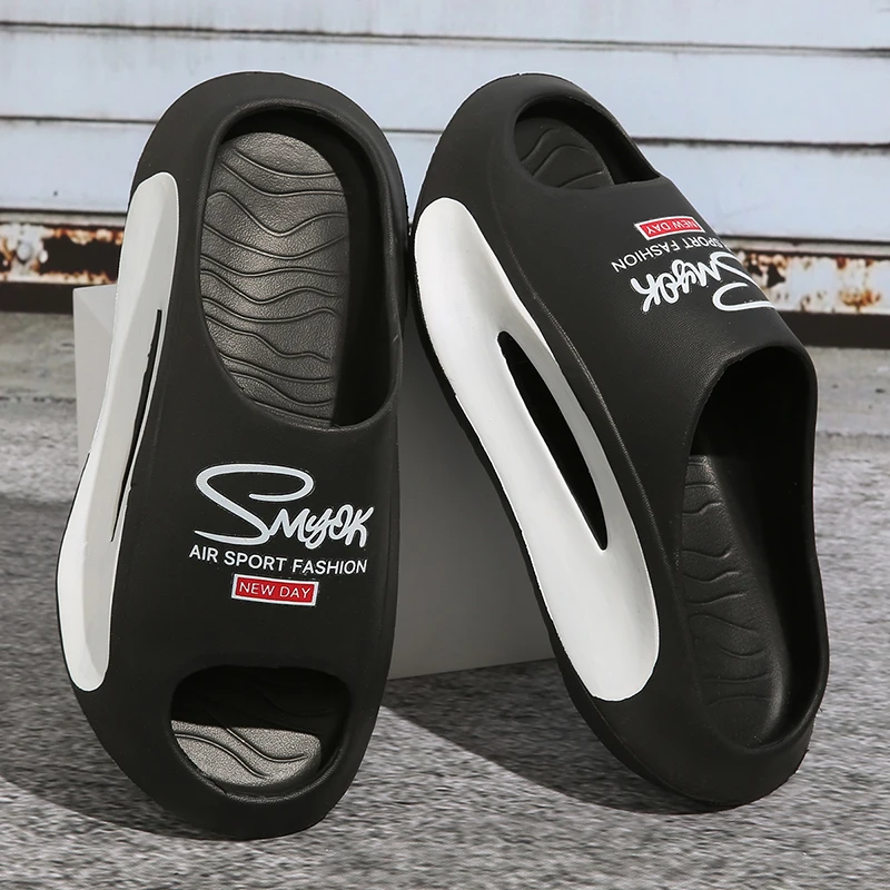 Men's Slippers Light Soft EVA Non-Slip Slides Fashion Slippers Comfortable Men's Slide Casual Sandals Home Indoor Shoes Big Size image 3