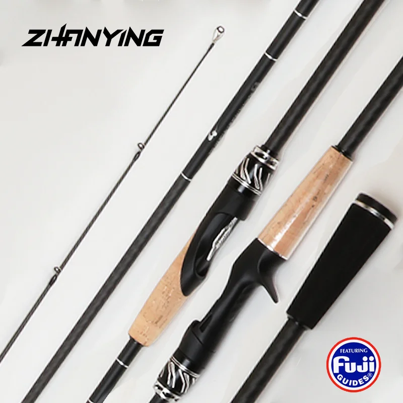 

ZHANYING Fishing Pole Fuji Guides Carbon Fiber Long Cast Versatile Spinning/Casting Rod for Bass, Trout Panfish All-Waters