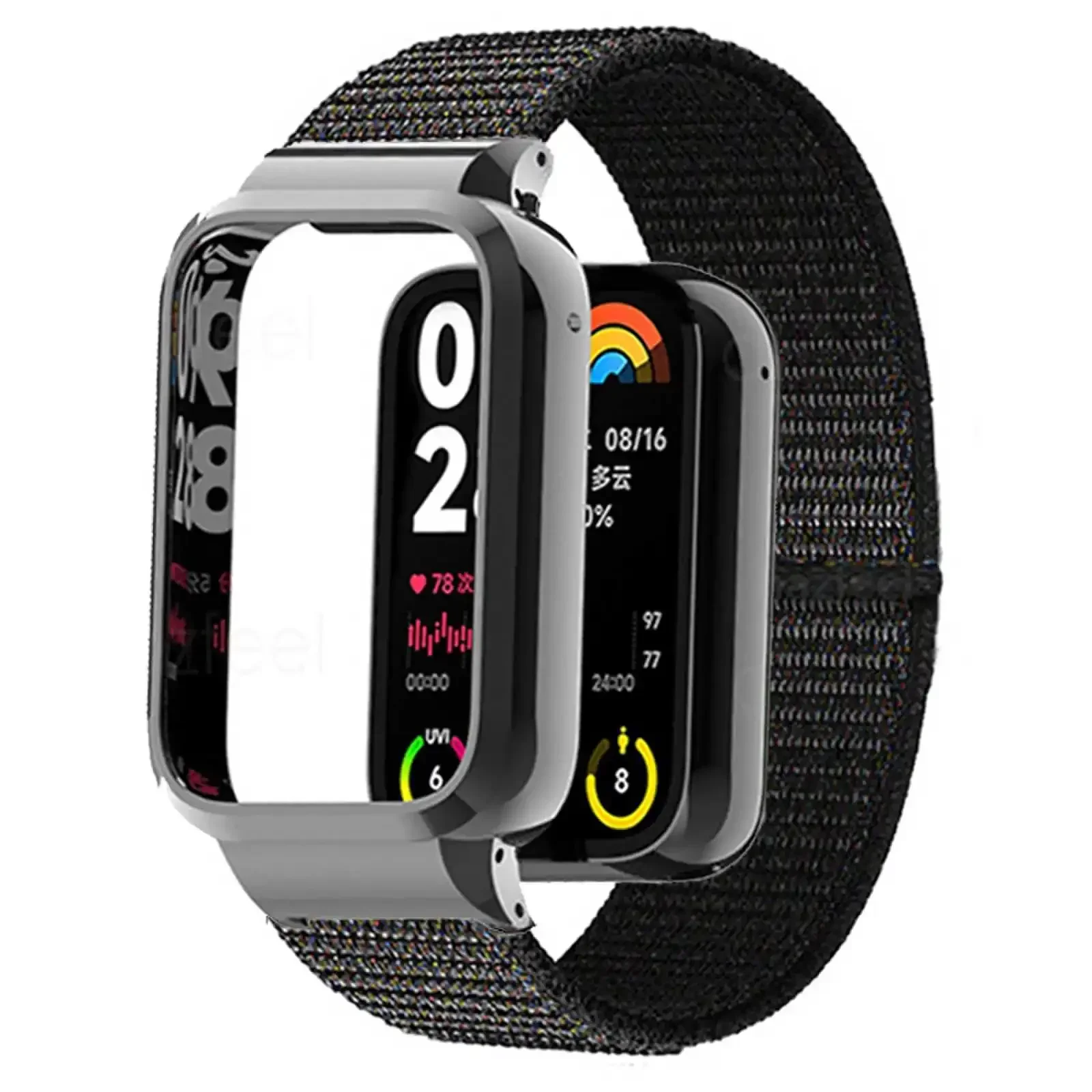 Para Xiaomi Mi Band 8 7 Pro correa inteligente wacth correa de nailon + funda de Metal para Mi Band 8 Pro pulsera para Mi Band 7Pro cubierta protectora