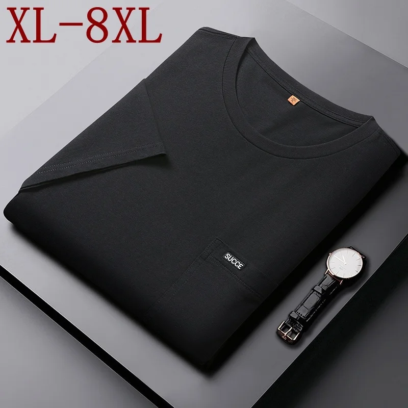 

6XL 8XL 7XL 2023 New Summer 100% Cotton Oversized Loose T Shirt Men Top Quality Comfortable Mens Tshirts Casual tee shirt homme