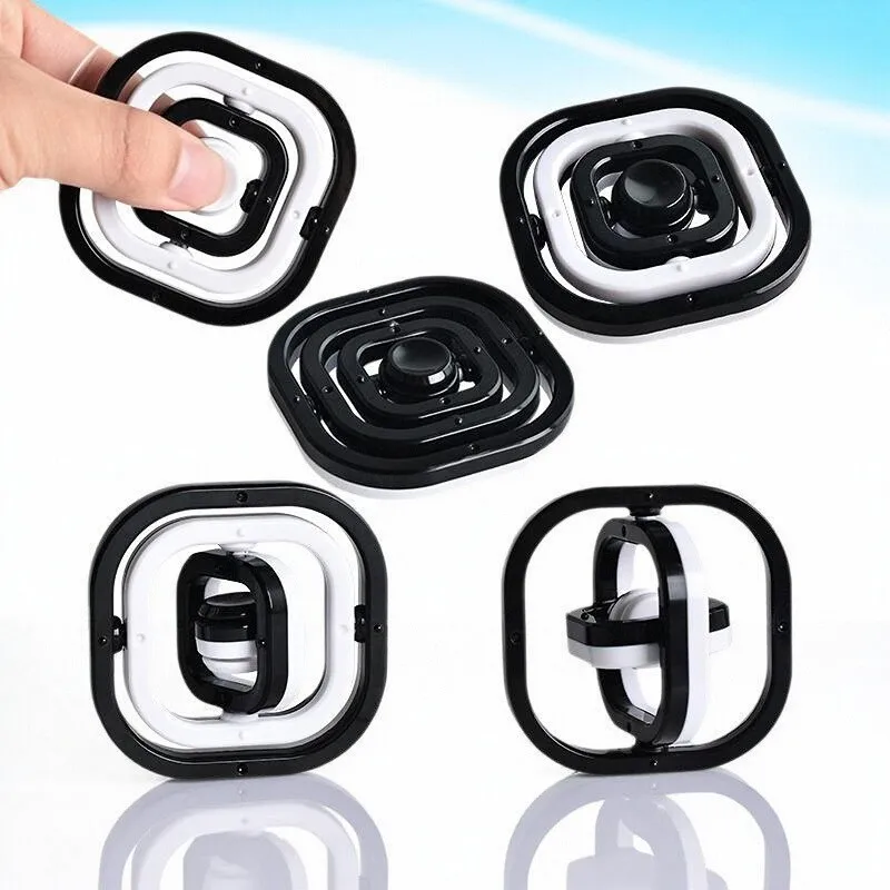 Black and white fingertip gyro Fidget toy stress relief Fidget Spinner autism ADHD anxiety sensing toy children's adult gift