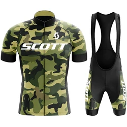 SCOTT Summer Set Man 2025 Road Cycling Clothes for Men Mtb Bicycle Uniform Short Bib Cycling Odzież męska Zestawy koszulek rowerowych