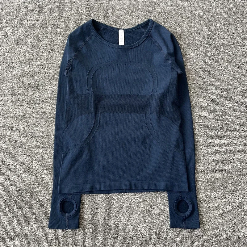 Breathable High-Elastic Quick-Drying Women's Long-Sleeve Crew Neck Fitness Top – Ideal for Training, Running & Yoga