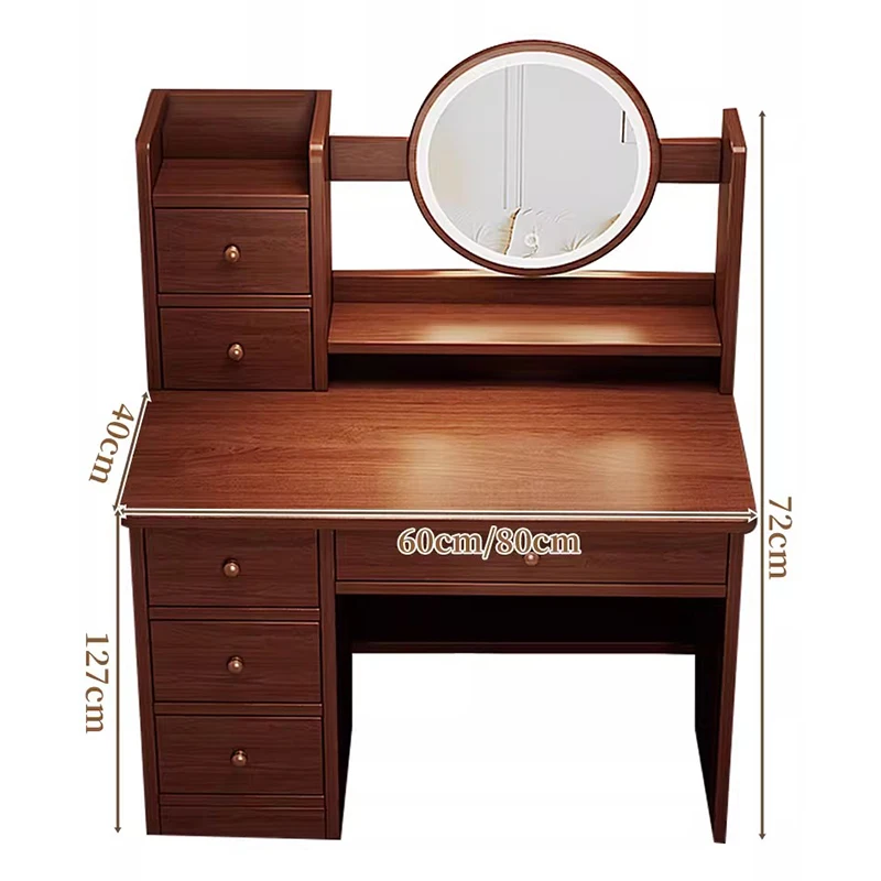 Glamour Compact Vanity Table Bedroom Corner Classic Drawer Set Vanity Table Wide Rustic Penteadeira Feminina Salon Furniture