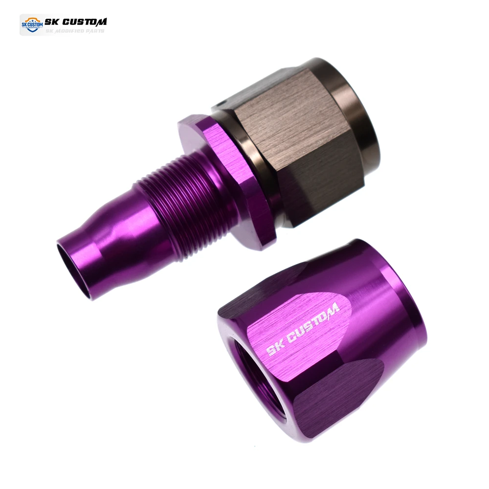 Pipa Minyak Universal Perempuan Ditempa Ujung Selang Kawat Pas Dikepang Tabung Minyak Adaptor Radiator Minyak Fitting Paduan Aluminium AN6 AN8 AN10