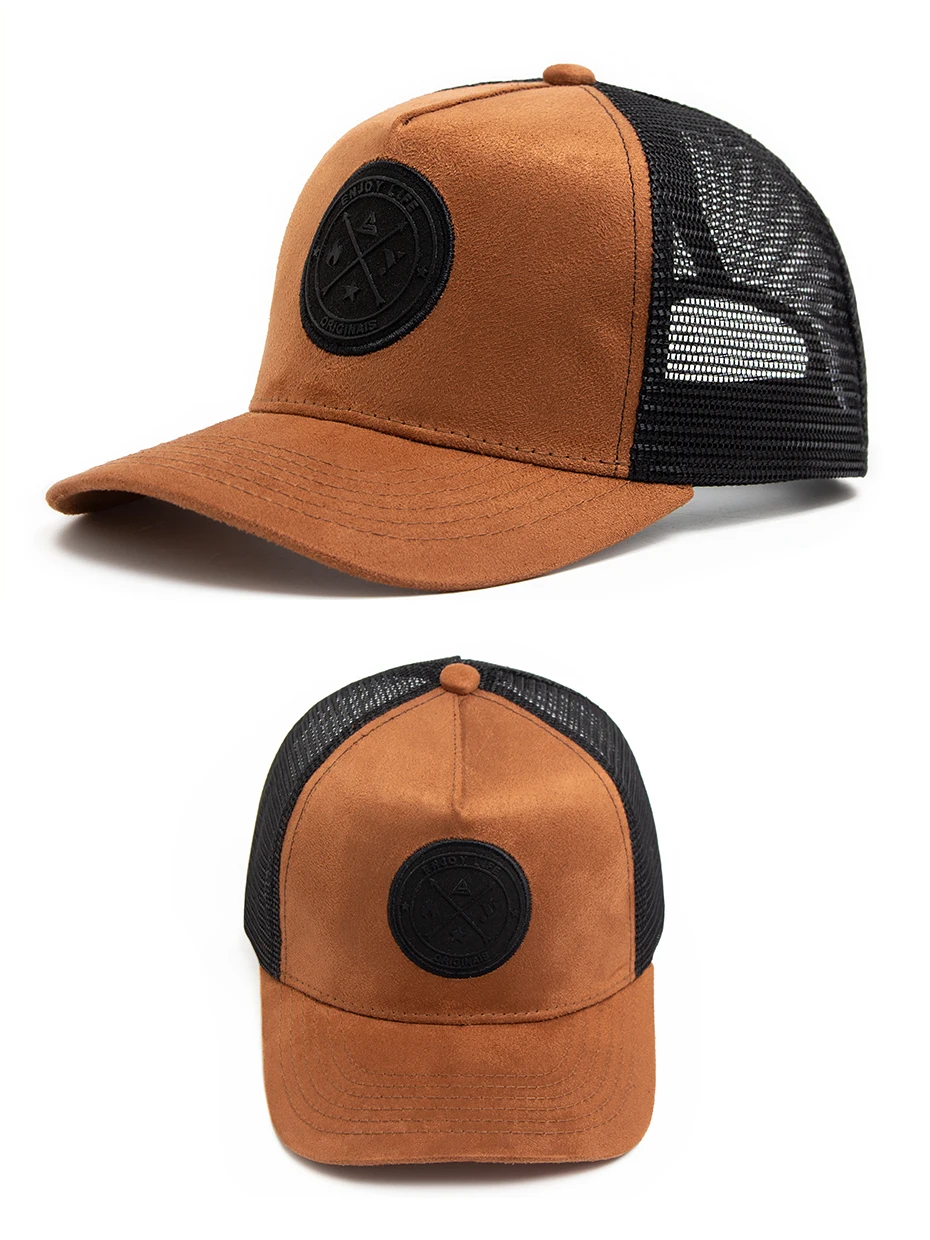 NEUE Kreisförmige leder label Trucker Hut Sommer Männer Mesh Baseball Kappe Für Visier Casual Frauen Snapback Hip Hop Caps Unisex – Detail 6