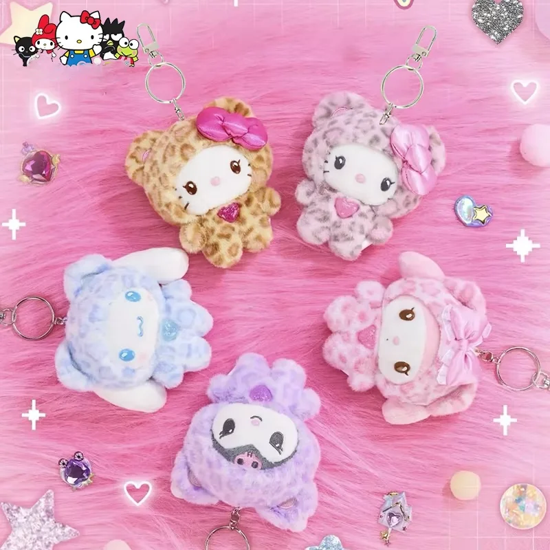 

Hello Kitty Kuromi Cinnamoroll Plush Doll Keychain Anime Backpack Pendant Decoration Cute Cartoon Plush Toy Children Gift