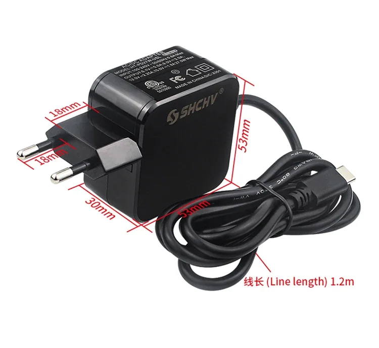FOR Raspberry Pi 5 27W 5V5A  type-c power adapter 1.2M