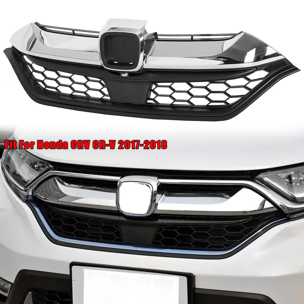 

Racing Honeycomb Mesh Grills Cover Trim ABS Car Front Bumper Mesh Grill Grille Fit For Honda CRV CR-V 2017 2018 Auto Parts