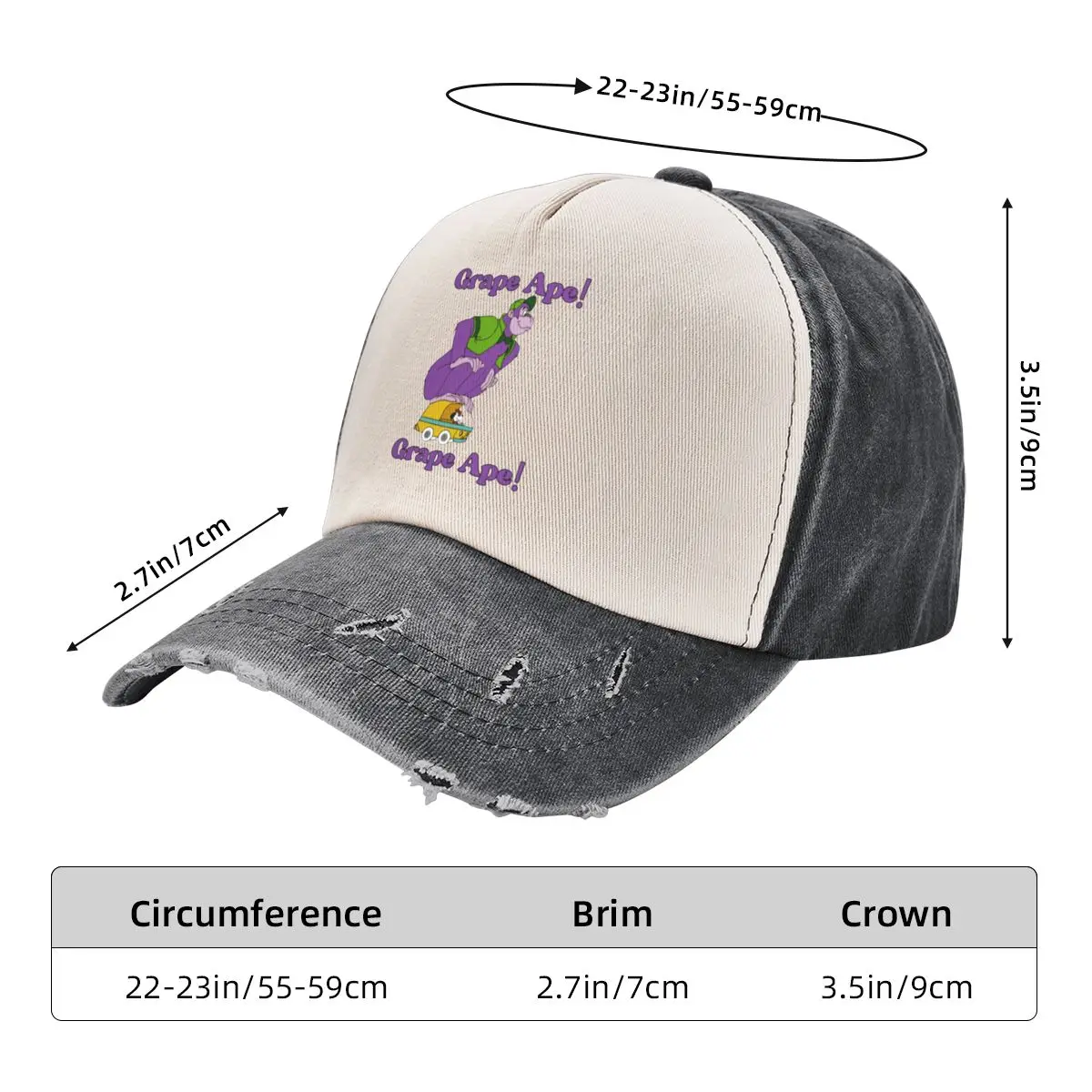 Casquette de baseball Grape Ape pour hommes et femmes, chapeau de soleil, chapeau de pêche, vêtements de golf Hip Hop