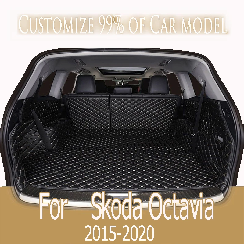 for Skoda Octavia A7 2015 -  2020 Car-styling Car Rear Boot Liner Trunk Cargo Mat Tray Floor Carp 