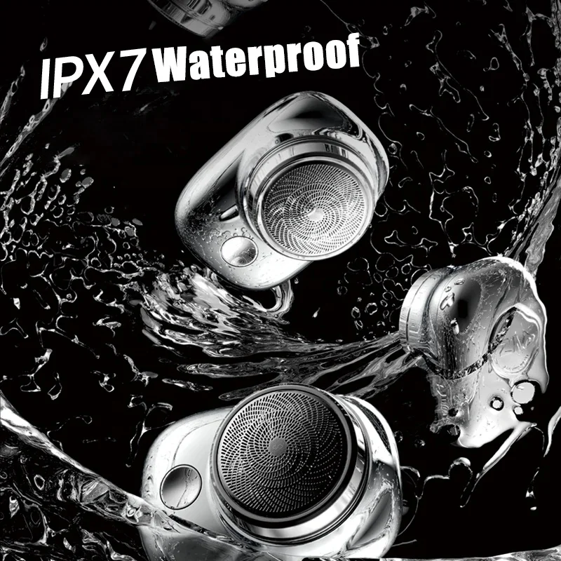 Barbeador elétrico recarregável usb ipx7 para homens, mini navalha de bolso, uso molhado e seco, aparador de barba lavável ipx7