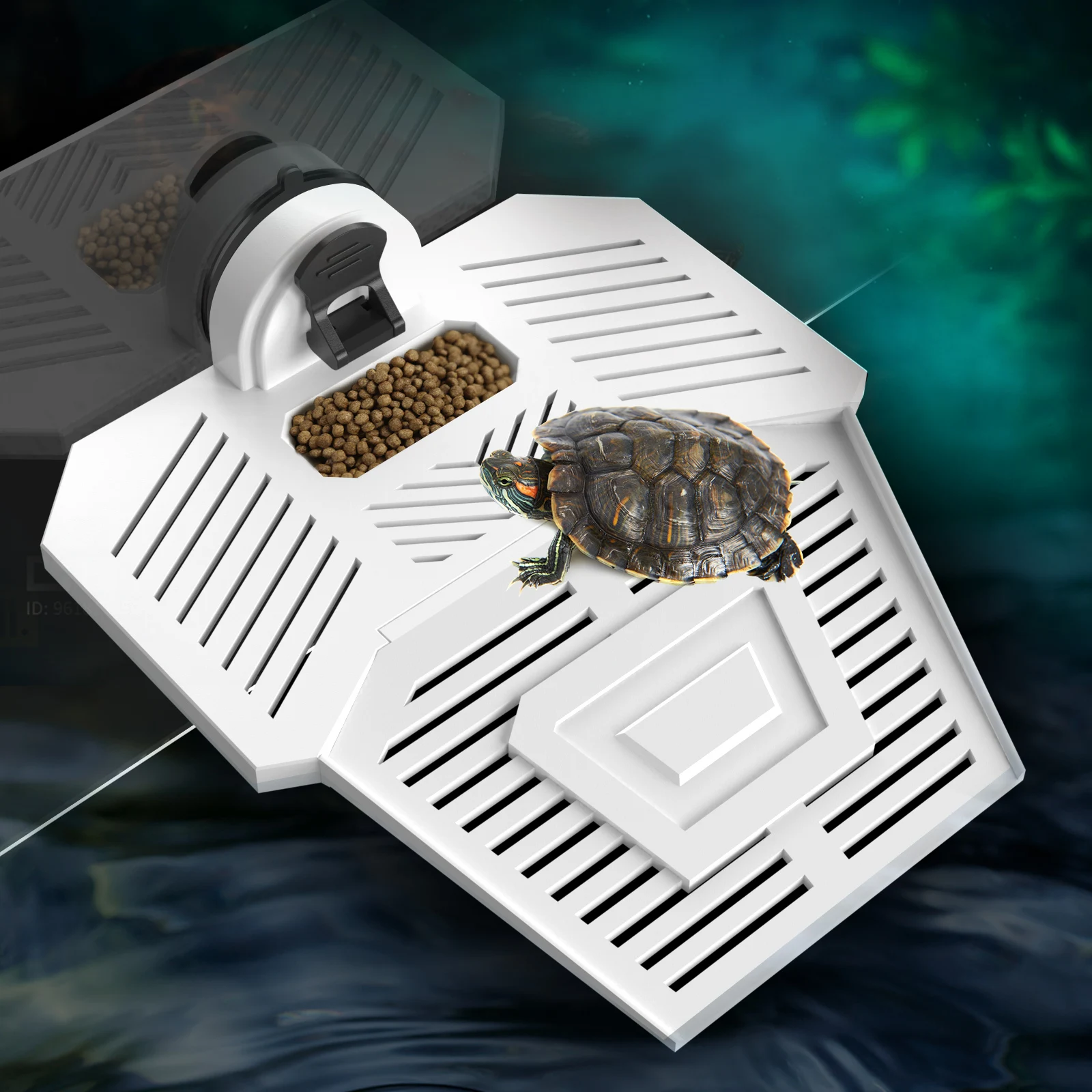 Crawler turtle with suction cup, sun drying platform, climbing slope, turtle resting platform with suction cup