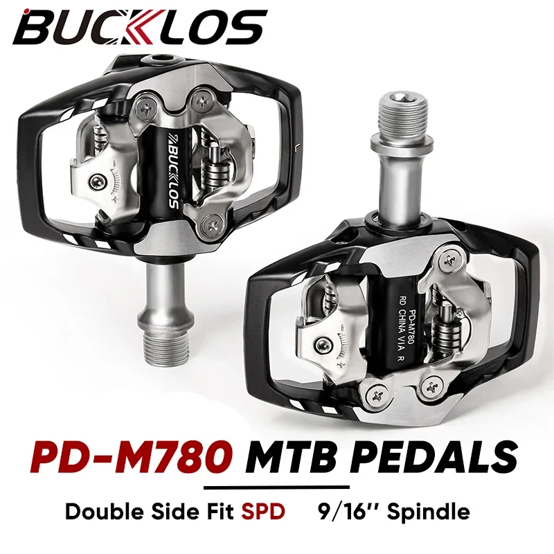 BUCKLOS PD-M780 MTB Lock Pedals Aluminum Alloy Mountain Bike Self-Locking Pedal for SPD Double Side Lock Pedal Bicycle Parts